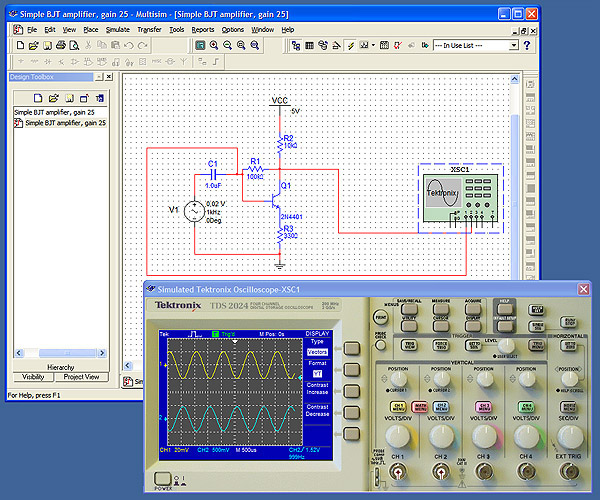 Interfejs profesjonalnego programu do symulacji układów elektronicznych MultiSim 13 Intefejs programu symulacji układów elektronicznych MultiSim